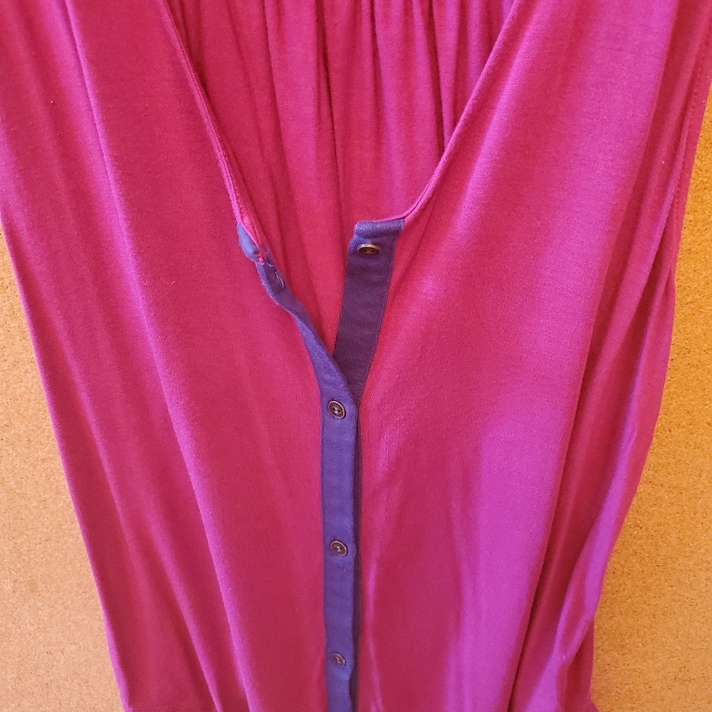 Pink/purple Racerback, Button-up Tank - Picture 3 of 5